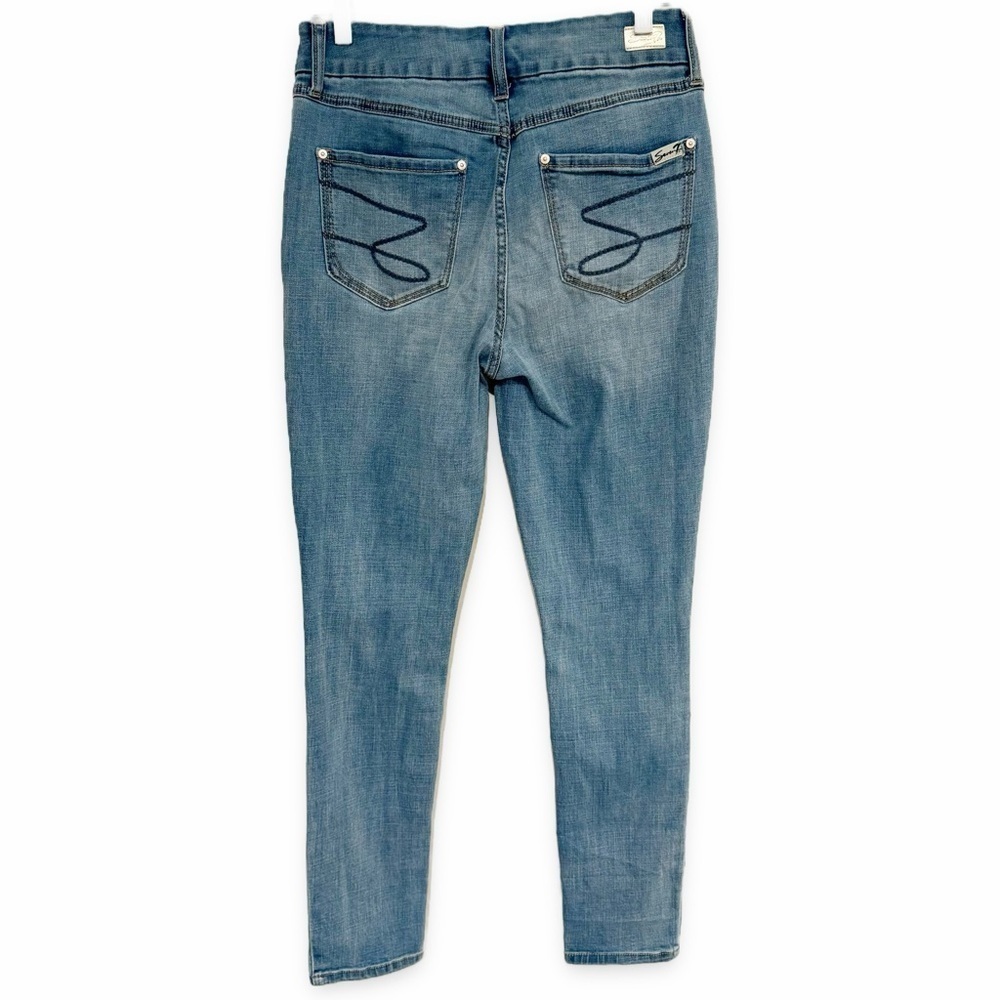 Seven7 | Tummyless Highrise Skinny Jeans Stretch Distressed Size 8 - Picture 2 of 8